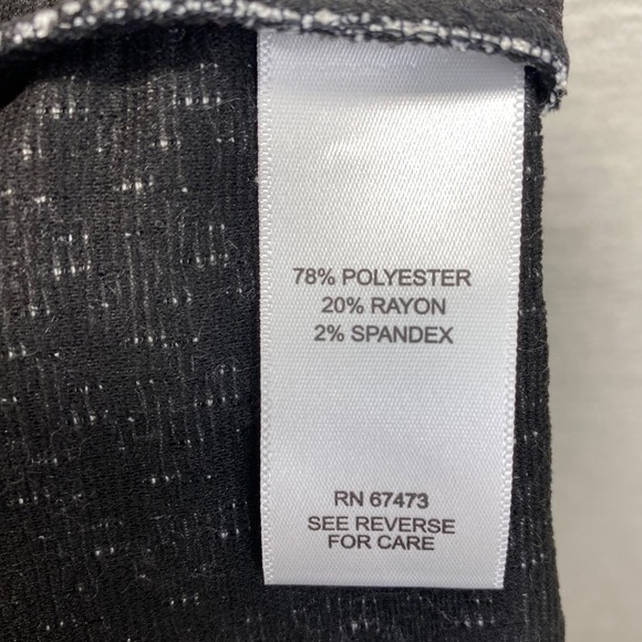 Taylor Women's Black White Houndstooth Fit Flare Dress Size 10 Cap Sleeve V Neck - Picture 9 of 11